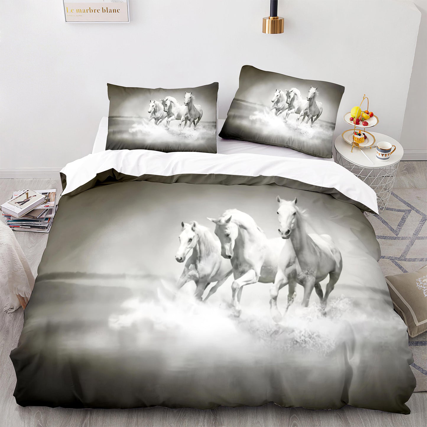 Cutom Duvet Cover Set Pattern Chic Comforter Cover King Size for Teens Adults Bedding Set with Pillowcases  M1108
