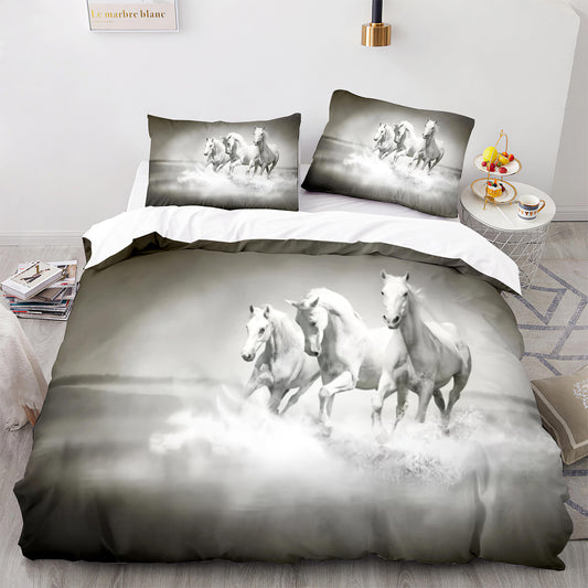 Cutom Duvet Cover Set Pattern Chic Comforter Cover King Size for Teens Adults Bedding Set with Pillowcases  M1108