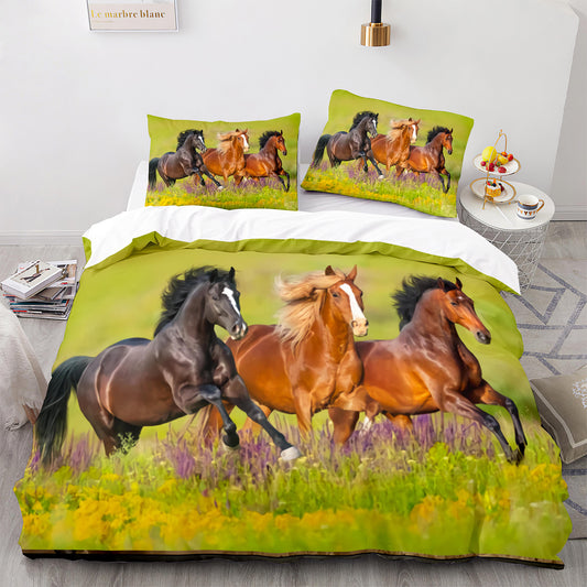 Cutom Duvet Cover Set Pattern Chic Comforter Cover King Size for Teens Adults Bedding Set with Pillowcases  M1110