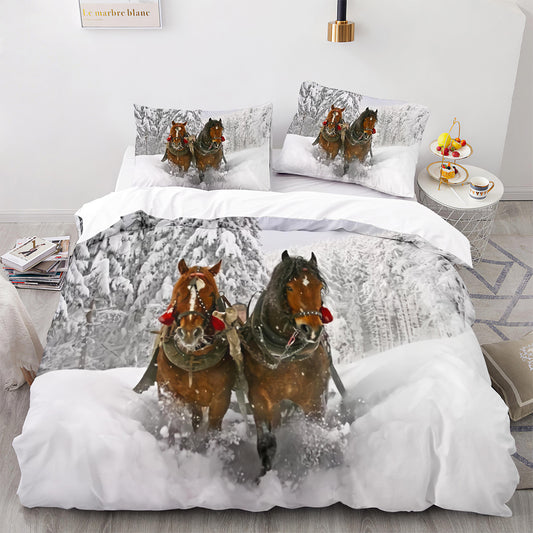 Cutom Duvet Cover Set Pattern Chic Comforter Cover King Size for Teens Adults Bedding Set with Pillowcases  M1113