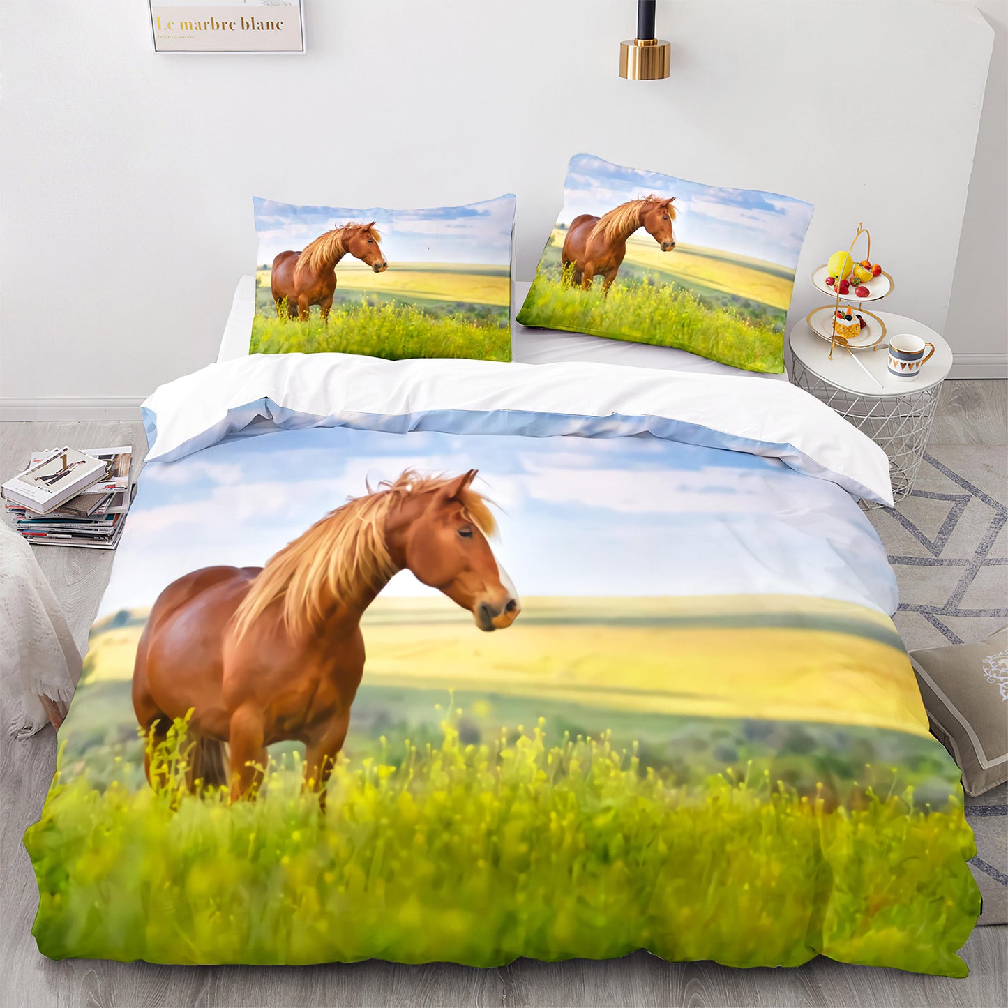 Cutom Duvet Cover Set Pattern Chic Comforter Cover King Size for Teens Adults Bedding Set with Pillowcases  M1117