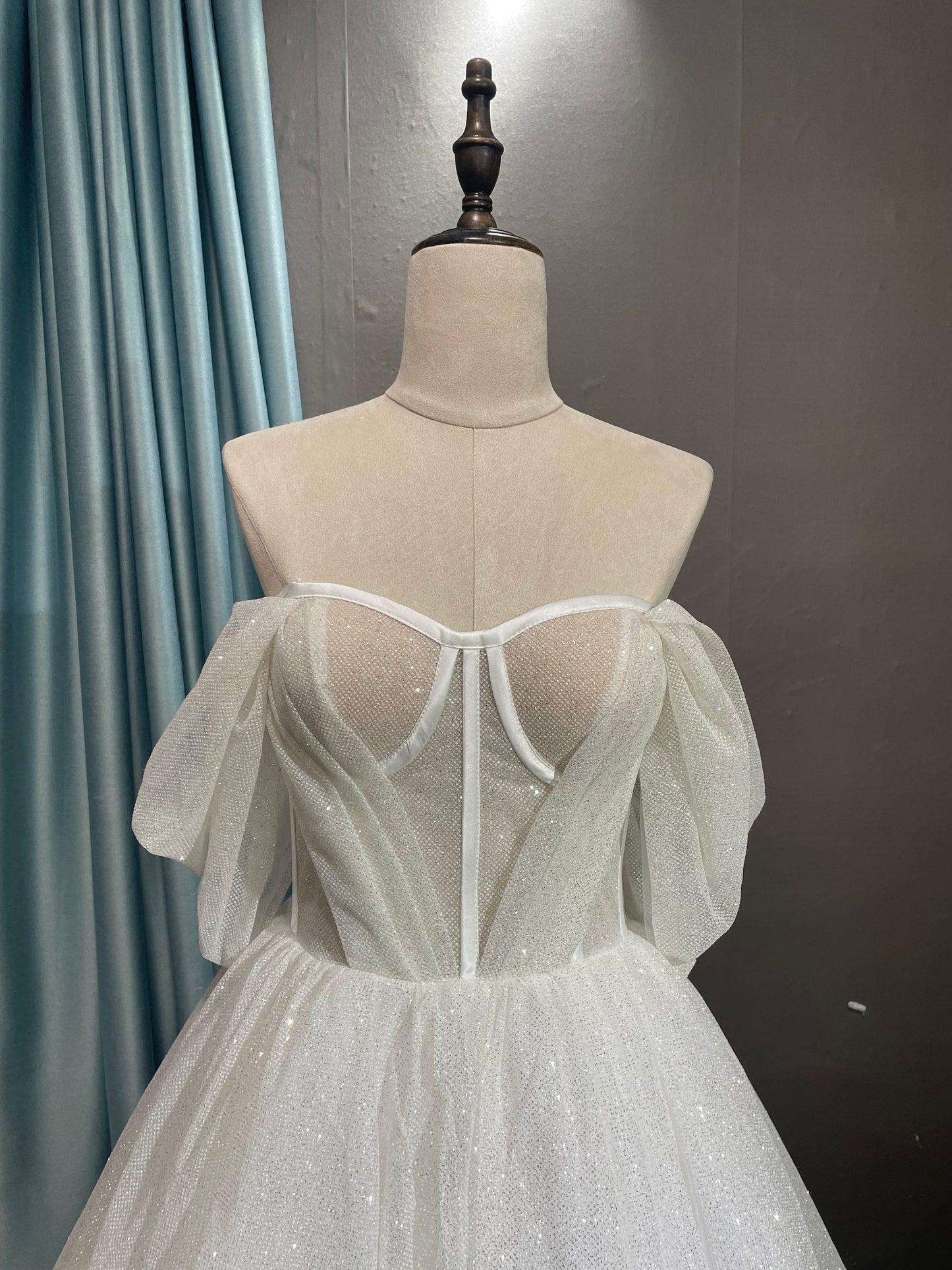 Robe de soirée blanche scintillante Robe de mariée gh2608