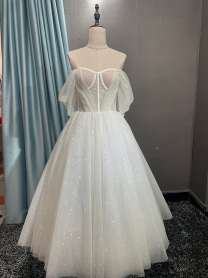 Robe de soirée blanche scintillante Robe de mariée gh2608