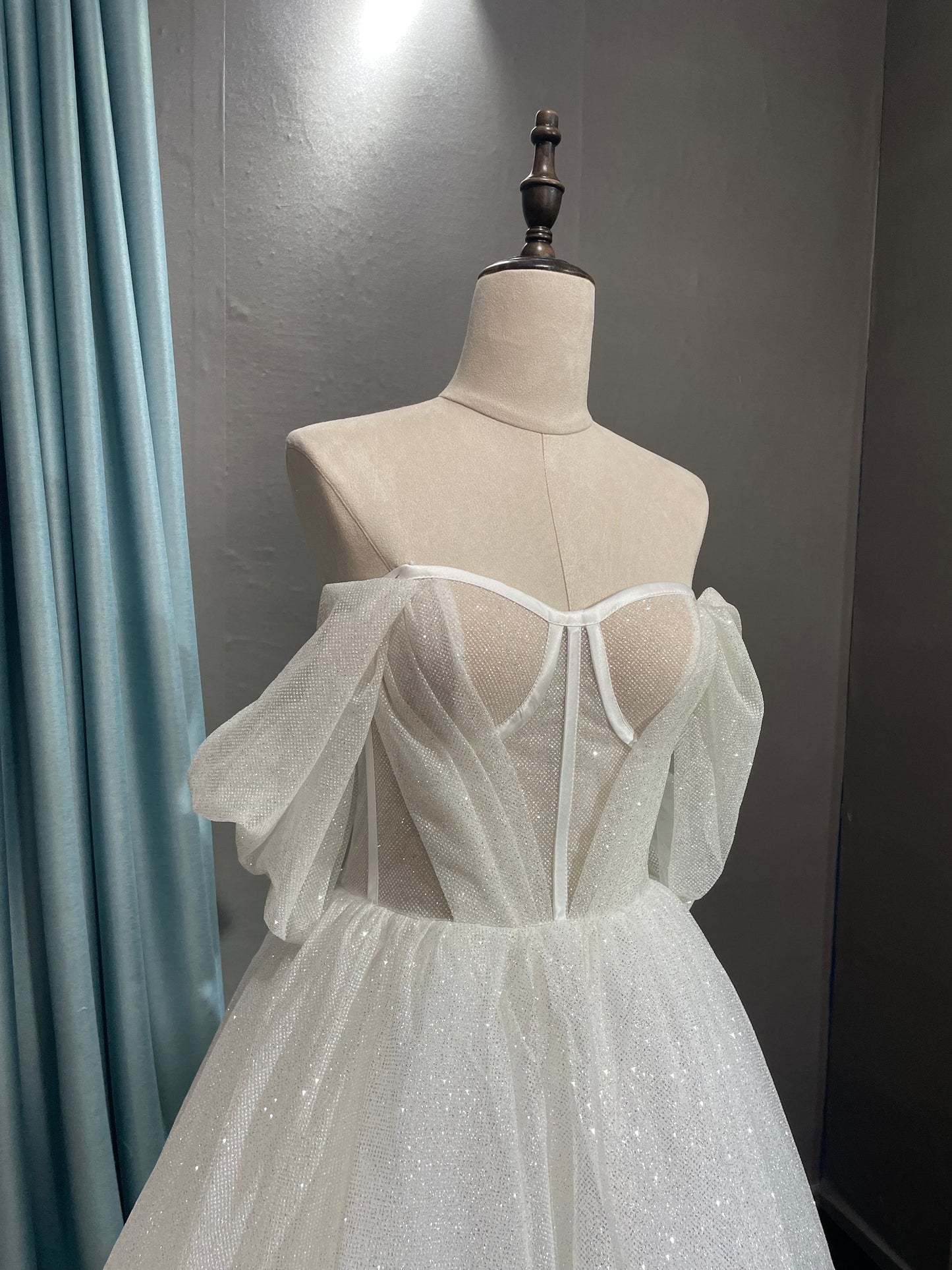 Robe de soirée blanche scintillante Robe de mariée gh2608