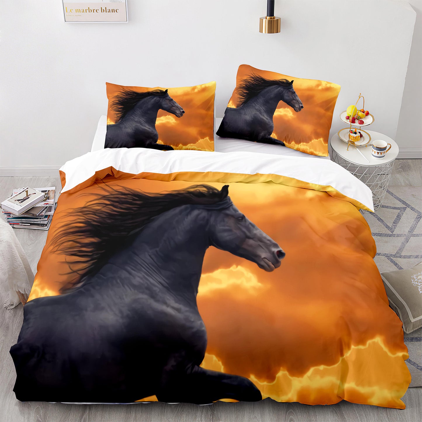 Cutom Duvet Cover Set Pattern Chic Comforter Cover King Size for Teens Adults Bedding Set with Pillowcases  M1120