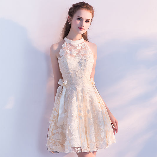 Cute lace short prom dress homecoming dress  8307