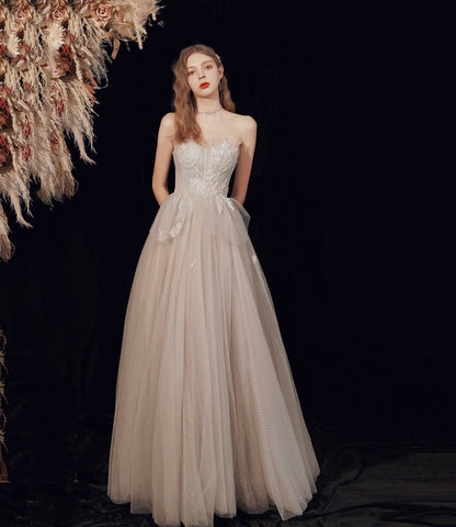 Süßes Tüll Pailletten langes Ballkleid Abendkleid 10189