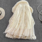 Elastic waist super fairy irregular nail bead mesh skirt  11286