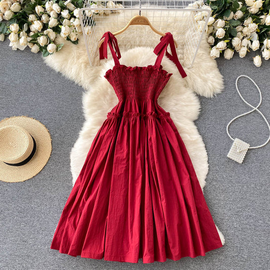 Red A Line Short Dress Fashion Girl Dress  10818