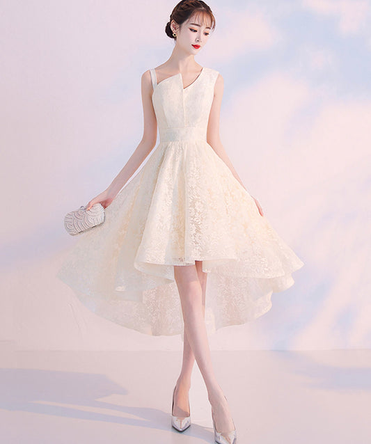 High quality lace short prom dress one shoulder evening dress  8418