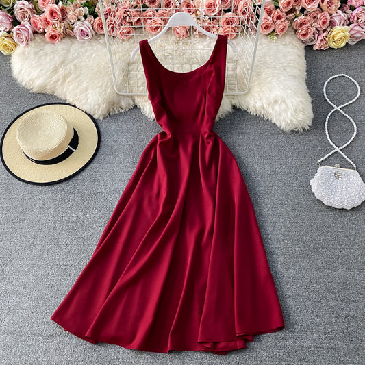 Einfaches kurzes Kleid in A-Linie Fashion Ddress 10878
