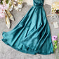 Elegant V Neck Satin A Line Dress Fashion Dress  10857