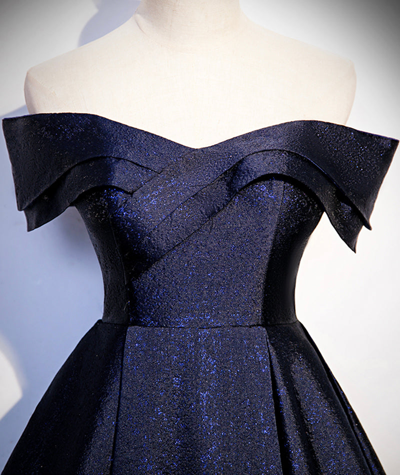 Blue satin long ball gown dress formal dress  8551