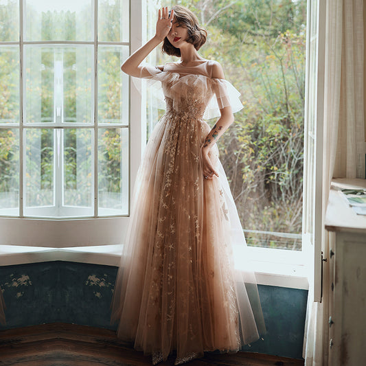 Shiny star sequins long prom dress evening dress  8241