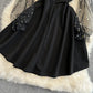 Black V Neck Short Dress A Line Fashion Dress  10832