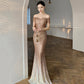 Mermaid sequins long prom dress evening dress  8521