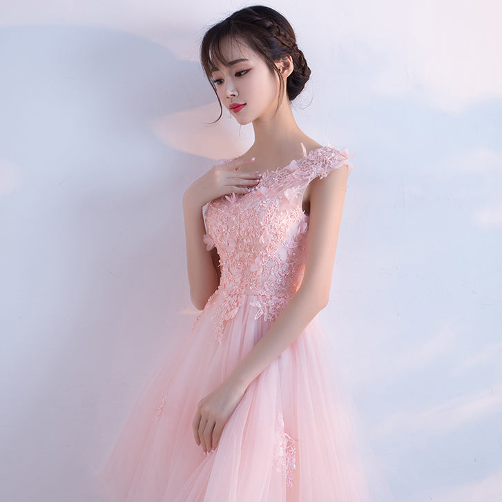 Cute tulle lace short prom dress hoco dress  8327
