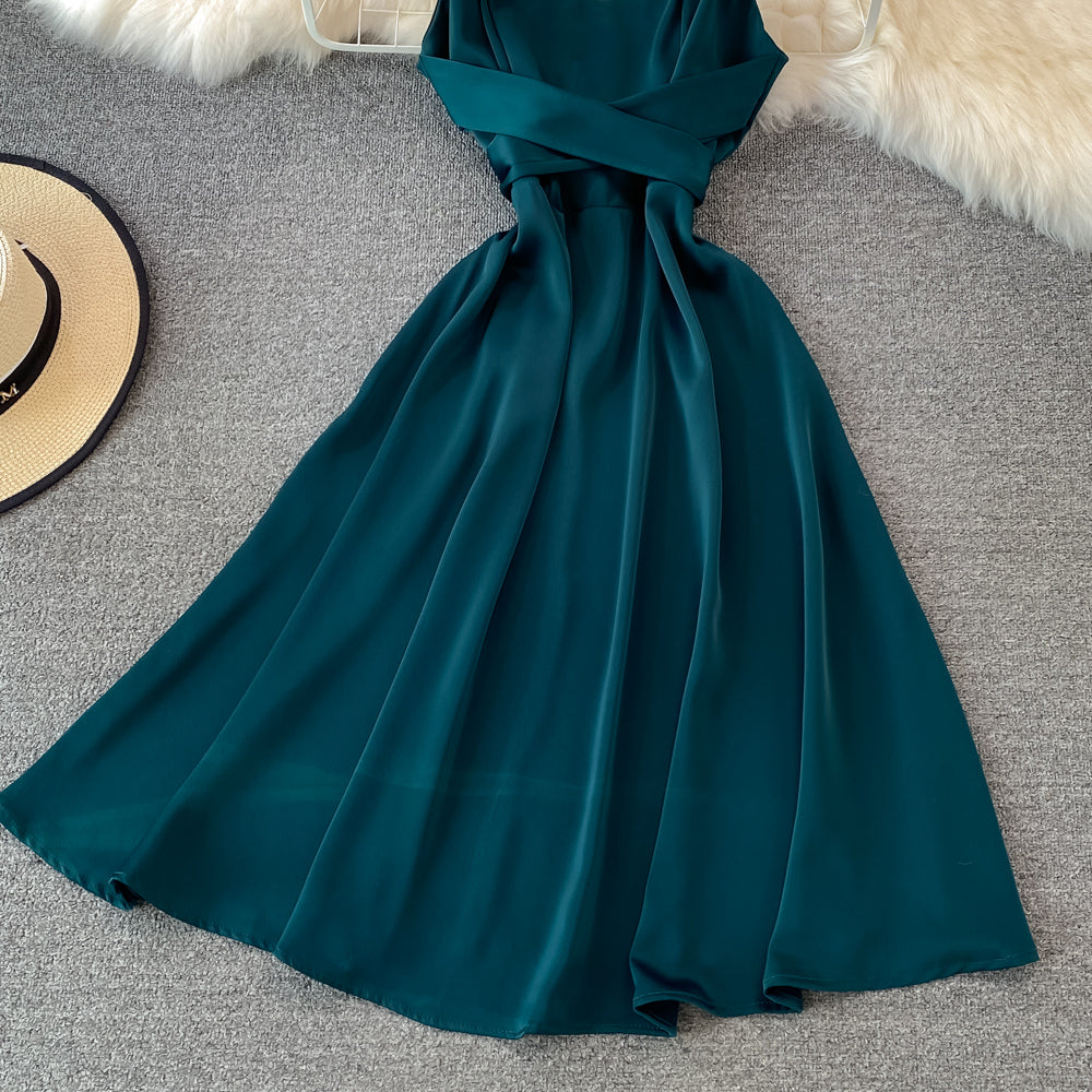 Cute Satin Short Dress A Line Fashion Dress  10716