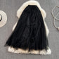 Elastic waist super fairy irregular nail bead mesh skirt  11286