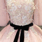 Rosa Tüll Spitze langes Ballkleid Kleid Fahion Kleid 8723