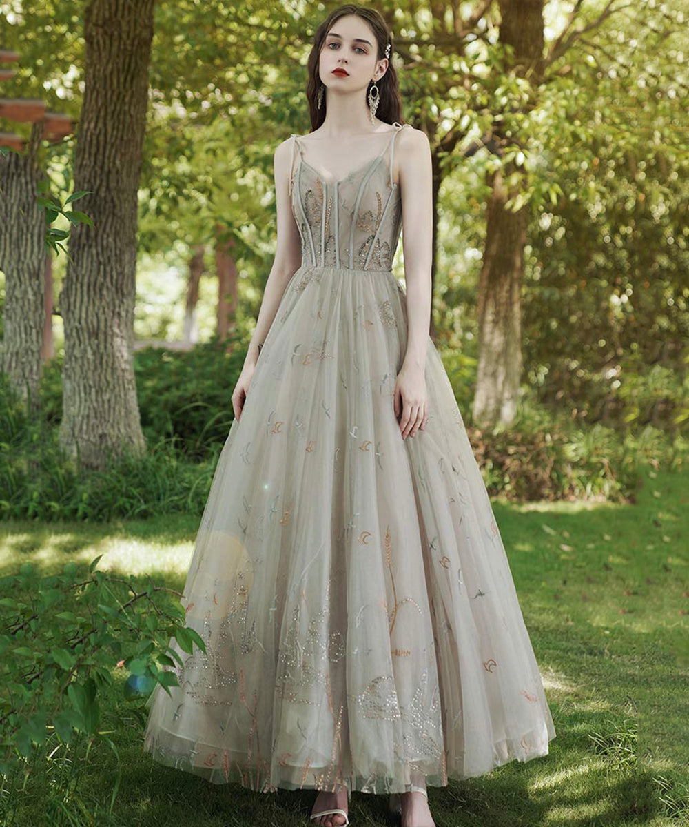 Stylish tulle long prom dress evening dress  8514