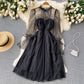 Cute Tulle Long Sleeve Dress Fashion Dress  10659