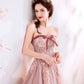 Cute tulle lace long A line prom dress evening dress  8565