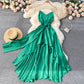 Cute A Line Irregular Dress Green Fashion Dress  10788