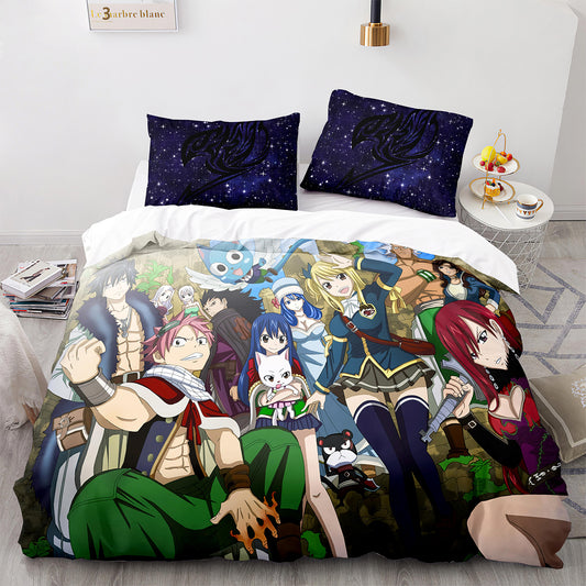 Cutom Duvet Cover Set Pattern Chic Comforter Cover King Size for Teens Adults Bedding Set with Pillowcases  YJ3001