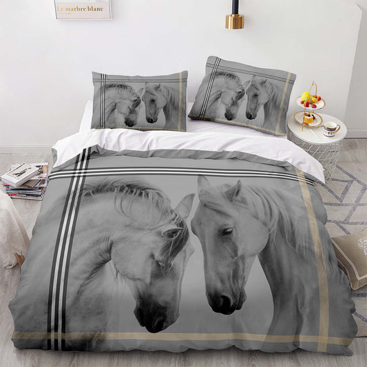 Cutom Duvet Cover Set Pattern Chic Comforter Cover King Size for Teens Adults Bedding Set with Pillowcases  M3002