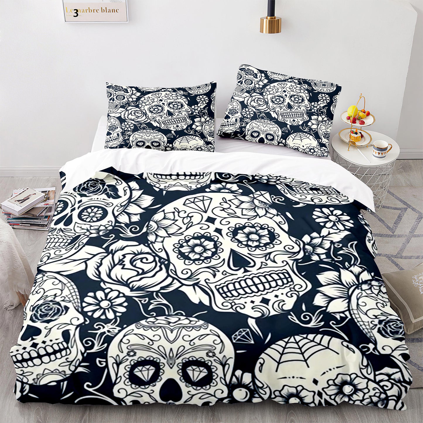 Cutom Duvet Cover Set Pattern Chic Comforter Cover King Size for Teens Adults Bedding Set with Pillowcases  KL3002
