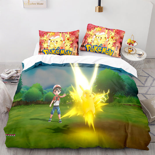 Cutom Duvet Cover Set Pattern Chic Comforter Cover King Size for Teens Adults Bedding Set with Pillowcases  PKQ3002