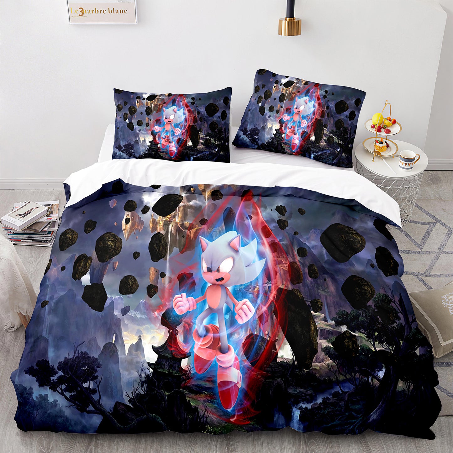 Cutom Duvet Cover Set Pattern Chic Comforter Cover King Size for Teens Adults Bedding Set with Pillowcases  SNK3003