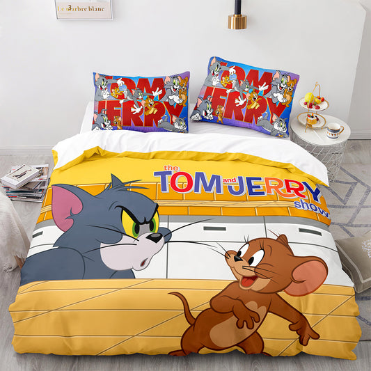 Cutom Duvet Cover Set Pattern Chic Comforter Cover King Size for Teens Adults Bedding Set with Pillowcases  MHLS3003