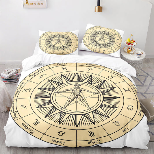 Cutom Duvet Cover Set Pattern Chic Comforter Cover King Size for Teens Adults Bedding Set with Pillowcases  SEXZ3004