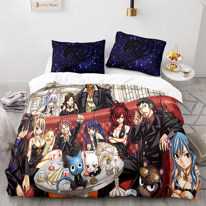 Parure de lit avec housse de couette et taies d'oreiller pour adolescents et adultes, taille King size, YJ3004