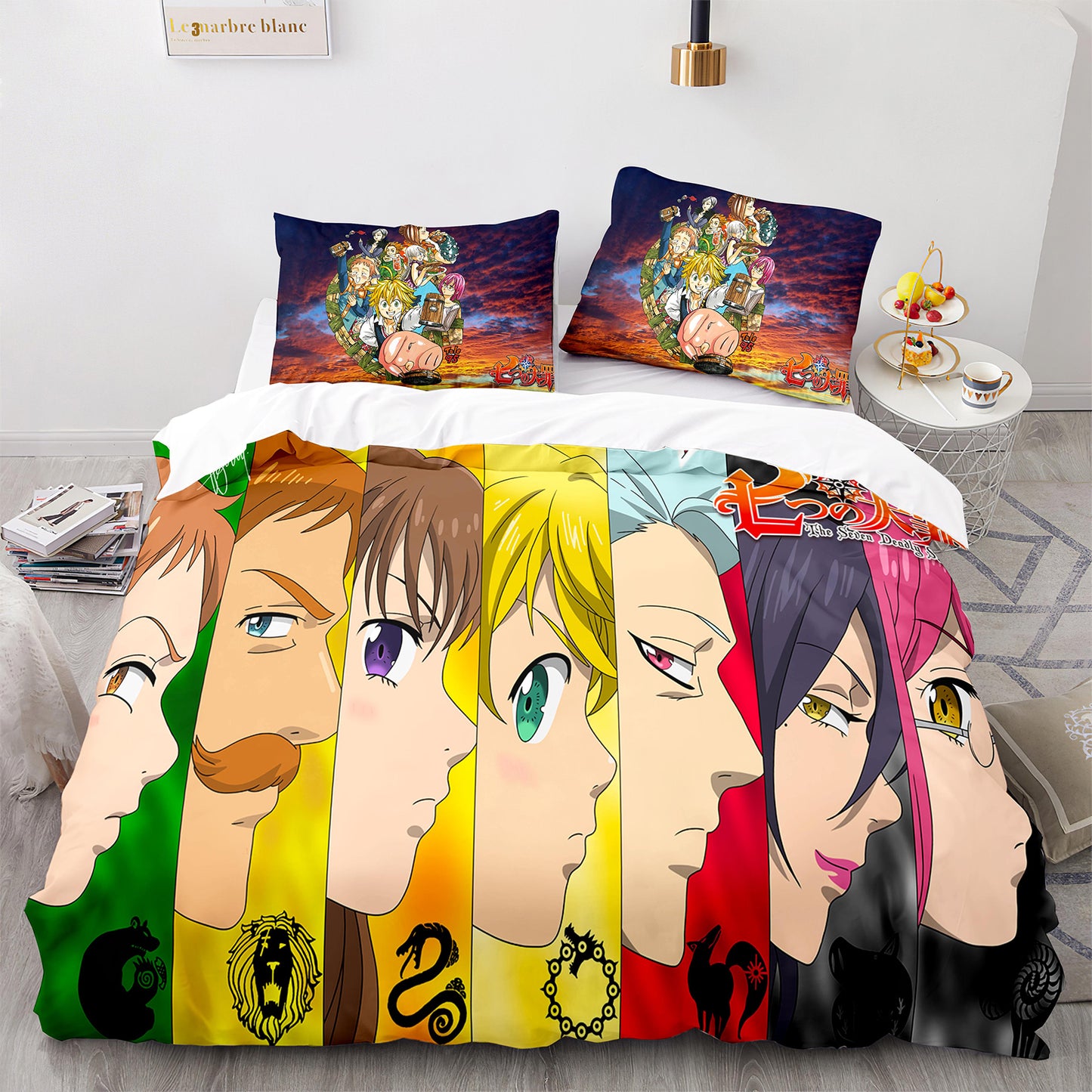 Cutom Duvet Cover Set Pattern Chic Comforter Cover King Size for Teens Adults Bedding Set with Pillowcases  QZZ3004