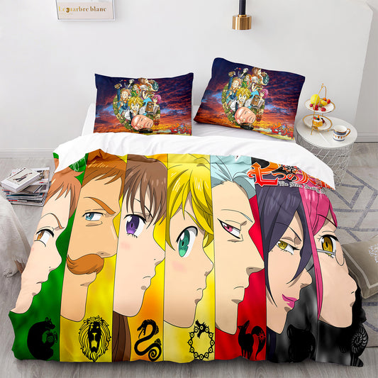 Cutom Duvet Cover Set Pattern Chic Comforter Cover King Size for Teens Adults Bedding Set with Pillowcases  QZZ3004