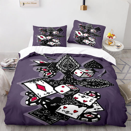 Cutom Duvet Cover Set Pattern Chic Comforter Cover King Size for Teens Adults Bedding Set with Pillowcases  KL3005