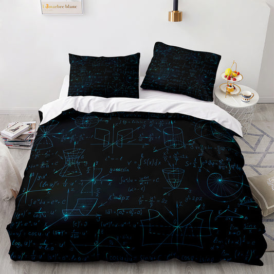Cutom Duvet Cover Set Pattern Chic Comforter Cover King Size for Teens Adults Bedding Set with Pillowcases   GS3005