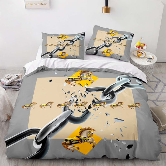 Cutom Duvet Cover Set Pattern Chic Comforter Cover King Size for Teens Adults Bedding Set with Pillowcases  M3005