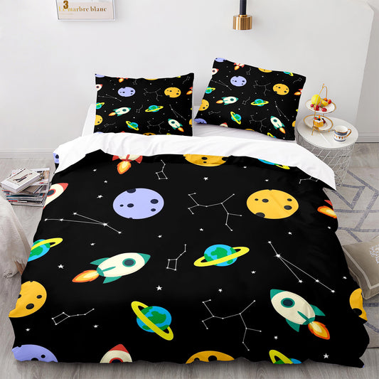 Cutom Duvet Cover Set Pattern Chic Comforter Cover King Size for Teens Adults Bedding Set with Pillowcases  SEXZ3005