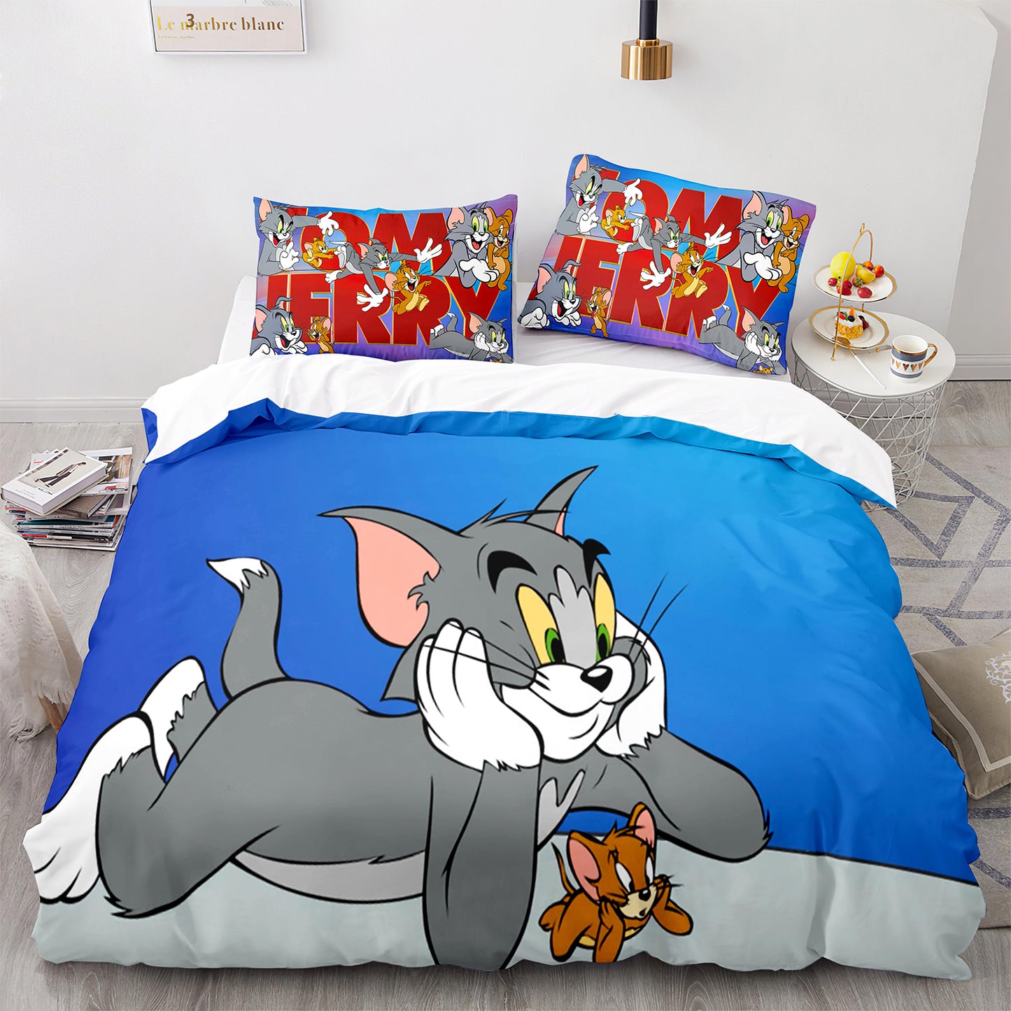 Cutom Duvet Cover Set Pattern Chic Comforter Cover King Size for Teens Adults Bedding Set with Pillowcases  MHLS3006