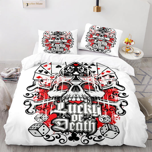 Cutom Duvet Cover Set Pattern Chic Comforter Cover King Size for Teens Adults Bedding Set with Pillowcases  KL3006