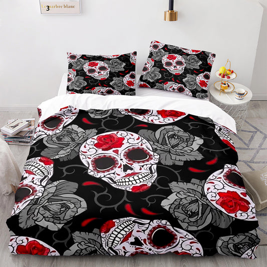 Cutom Duvet Cover Set Pattern Chic Comforter Cover King Size for Teens Adults Bedding Set with Pillowcases  KL3007