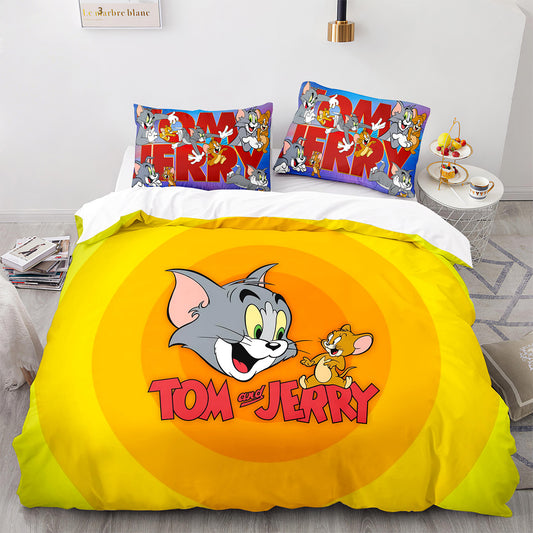 Cutom Duvet Cover Set Pattern Chic Comforter Cover King Size for Teens Adults Bedding Set with Pillowcases  MHLS3007