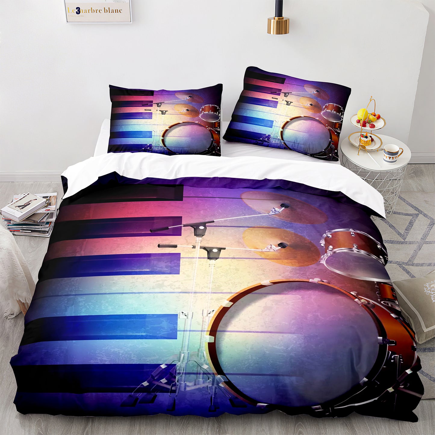 Cutom Duvet Cover Set Pattern Chic Comforter Cover King Size for Teens Adults Bedding Set with Pillowcases  JZG3007
