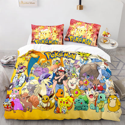 Cutom Duvet Cover Set Pattern Chic Comforter Cover King Size for Teens Adults Bedding Set with Pillowcases  PKQ3007