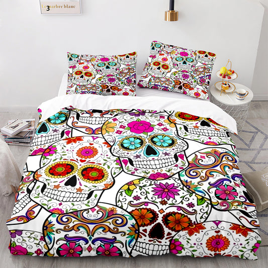 Cutom Duvet Cover Set Pattern Chic Comforter Cover King Size for Teens Adults Bedding Set with Pillowcases  KL3008