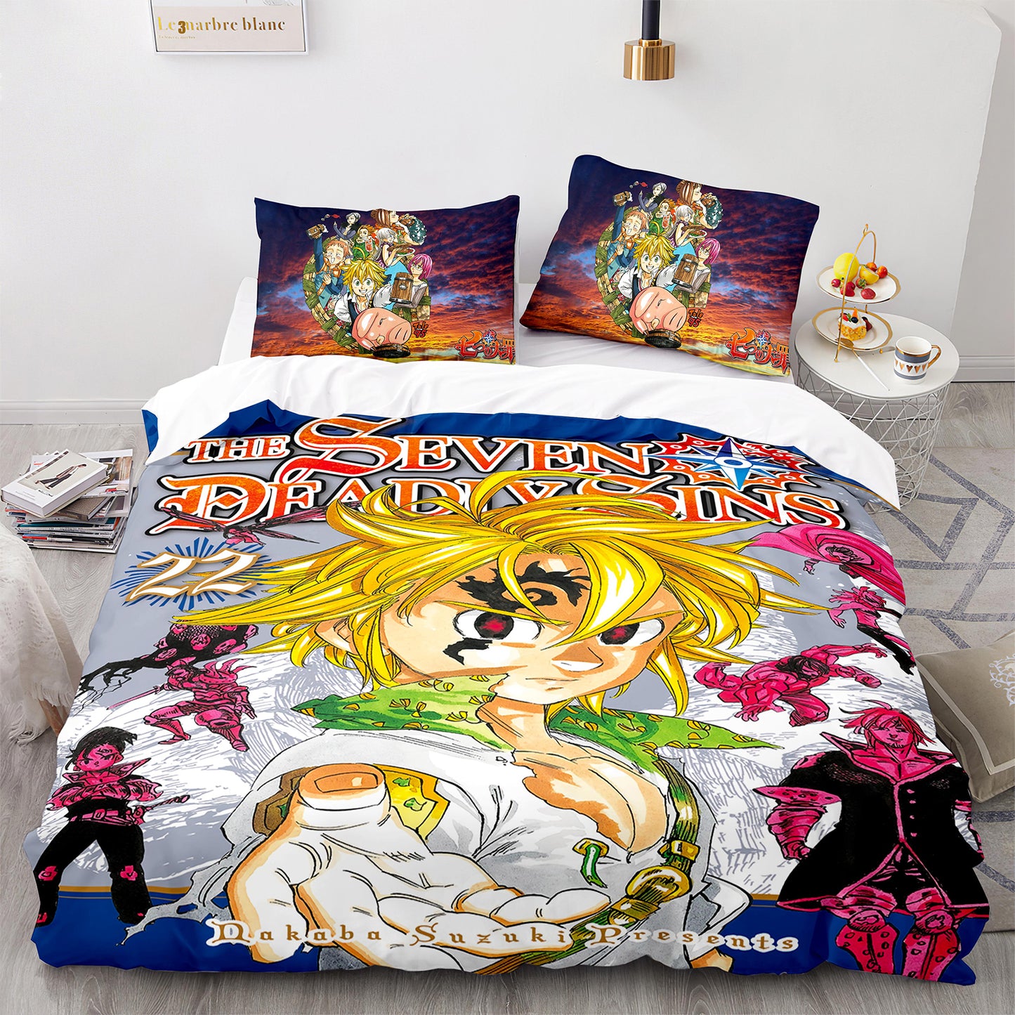 Cutom Duvet Cover Set Pattern Chic Comforter Cover King Size for Teens Adults Bedding Set with Pillowcases  QZZ3008